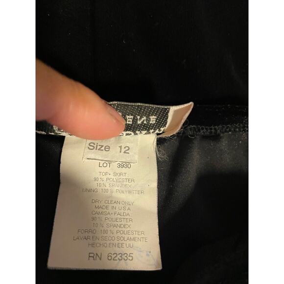 Vintage Betsy & Adam Womens Maxi Skirt Size 12 Black Velvet Pull On Whimsigoth